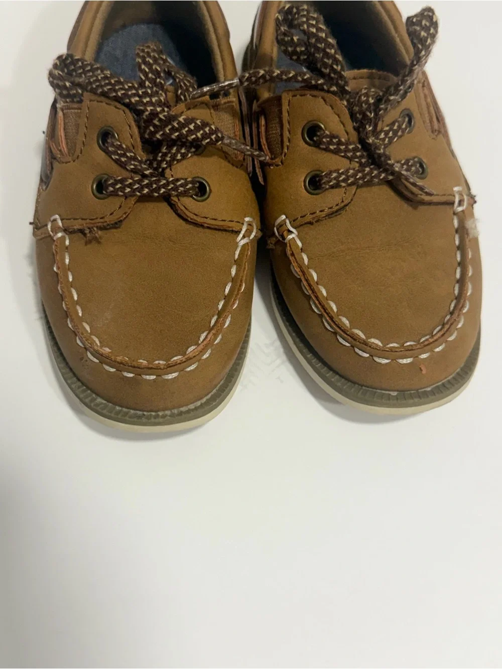 Cat & Jack Kids Tan Brown Moccasin Lace-Up Dress Shoes
